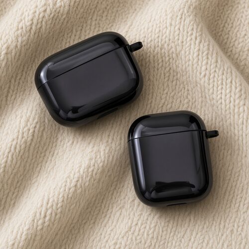 黑色耳机保护套适用airpods1/2/3/4/pro/pro2/pro3苹果AirPods保护套防摔充电盒保护套全包保护防刮保护套