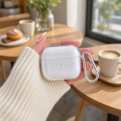 耳机保护套简约透明保护壳适用airpods1/2/3/4/pro/pro2/pro3苹果AirPods保护套防刮保护简约保护套软壳