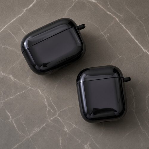 黑色保护套纯黑耳机保护壳适用airpods1/2/3/4/pro/pro2/pro3苹果AirPods保护套防摔耳机保护套防尘全包保护