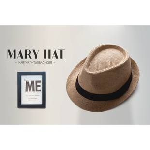 潮遮阳帽英伦夏天女百搭男士 韩版 草帽礼帽爵士帽情侣沙滩帽子 包邮