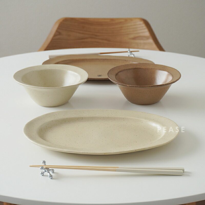 日本进口美浓烧手作粗陶餐具日式质朴素色早餐盘甜品盘酸奶碗汤碗