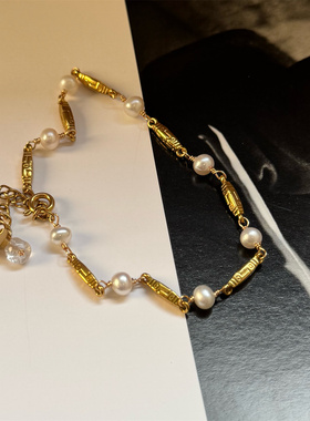 minicyber天然珍珠手链时尚度假