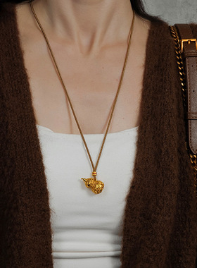 藤蔓花丝葫芦金店同款项链女款秋冬配饰毛衣链长款轻奢高级感