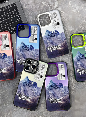 潮牌雪山北面适用苹果17手机壳iPhone17promax/17Air男16女16Pro磨砂15 plus新款14防摔13时尚12个性11/x硬壳