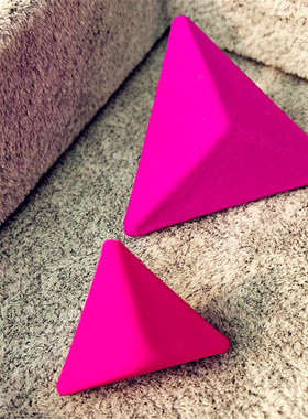 韩国时尚气质耳饰品女几何三角形红色耳钉学生潮人个性极简风耳环