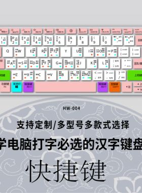 华为笔记本电脑G540 Gen2荣耀X14 2025快捷键拼音汉字翻译大字体
