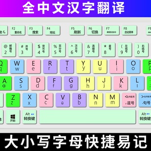 大小写拼音指法练习键盘膜初学者小学生学电脑打字神器键盘硅胶膜
