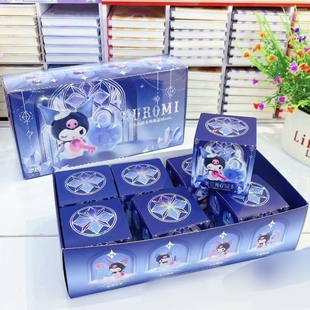 正版三丽鸥Kuromi流光晶殿系列微盒盲盒可爱女生礼物摆件手办公仔
