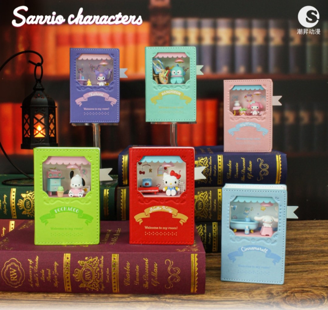 正版三丽鸥家族音乐魔法书盲盒玩具凯蒂猫帕恰狗大耳丑鱼库洛米