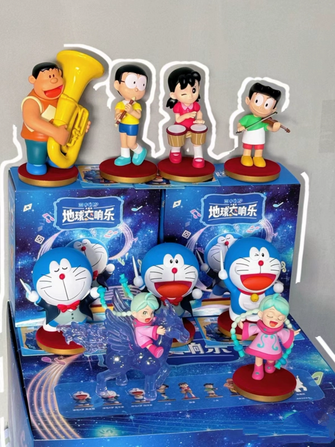 哆啦A梦大雄的地球交响乐系列盲盒电影同款潮玩具公仔动漫摆件