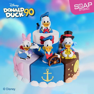 SOAP STUDIO迪士尼周边唐老鸭惊喜蛋糕盲盒可爱车载摆件生日礼物