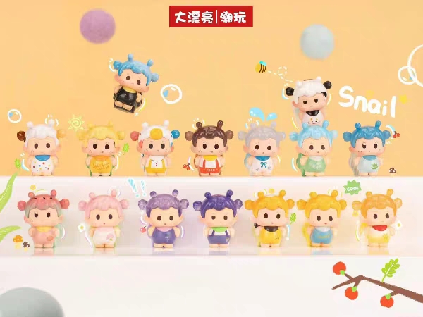 正版苏打妹气气蜗宝粒萌粒盲盒mini摆件手办礼物潮流玩具公仔女生