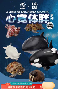 正版动物星球心宽体胖系列第四弹海洋篇盲盒乌龟鱼手办摆件周边