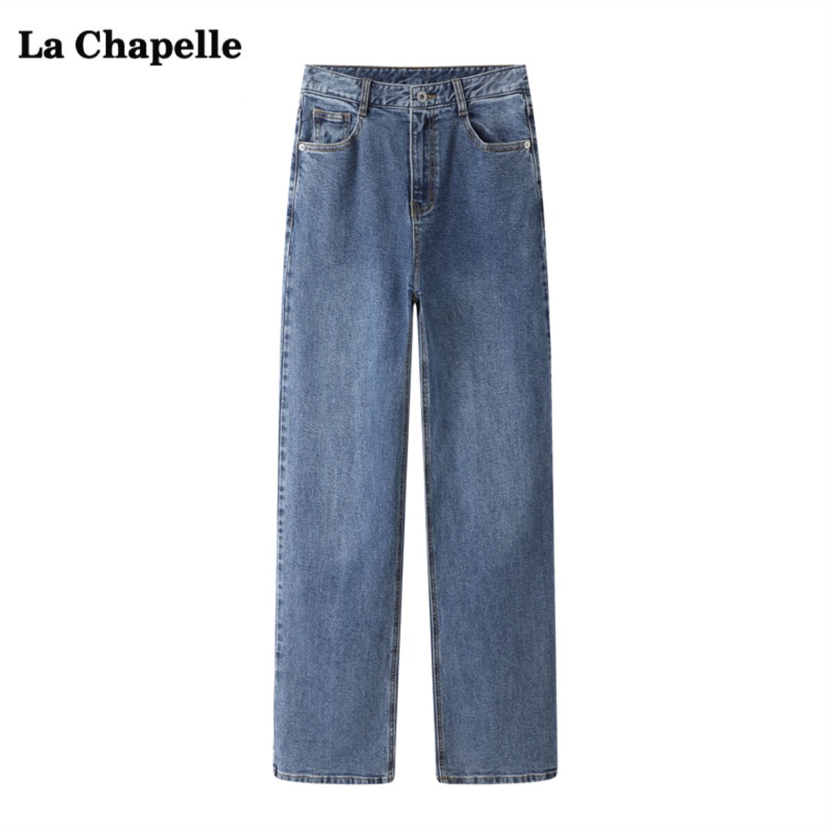拉夏贝尔/La Chapelle高腰显瘦直筒牛仔裤女秋季新款窄版阔腿裤长使用感如何?