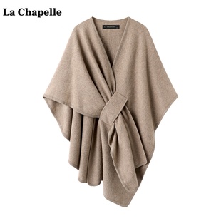 拉夏贝尔/La Chapelle气质百搭披肩斗篷女秋冬季保暖外搭披风围巾
