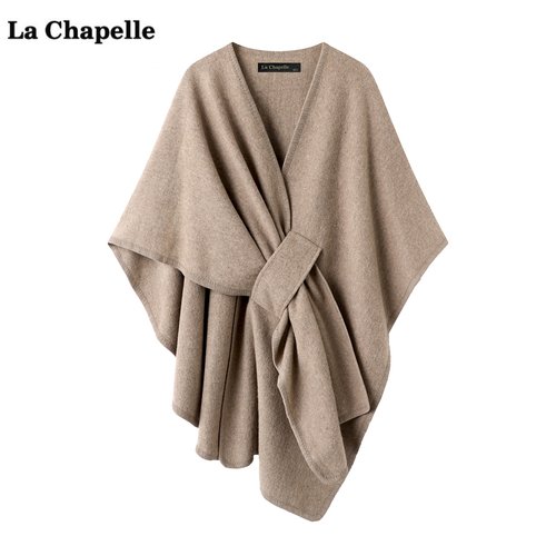 拉夏贝尔/La Chapelle气质百搭披肩斗篷女秋冬季保暖外搭披风围巾