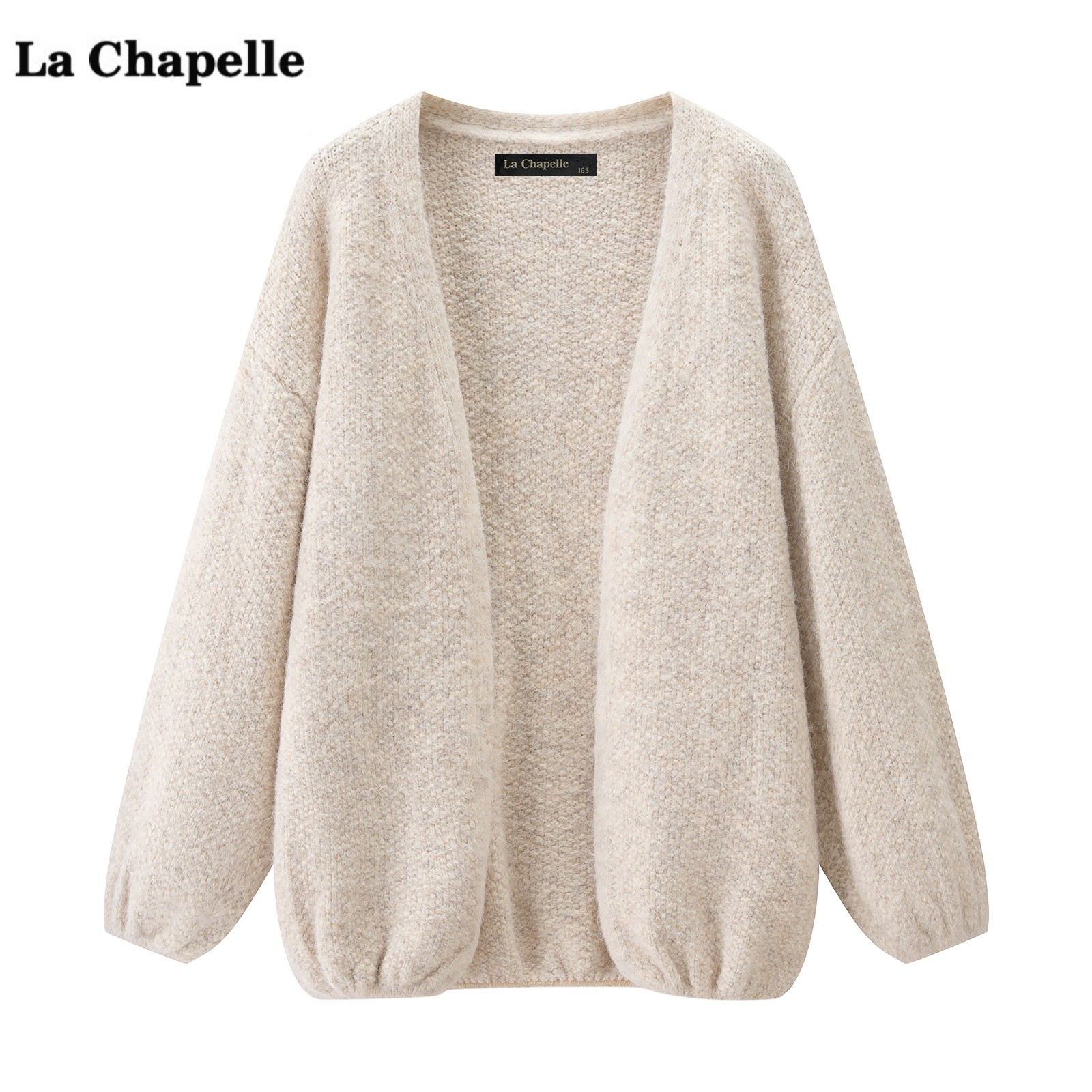 拉夏贝尔/La Chapelle气质宽松针织开衫女秋冬季新款休闲外套上衣