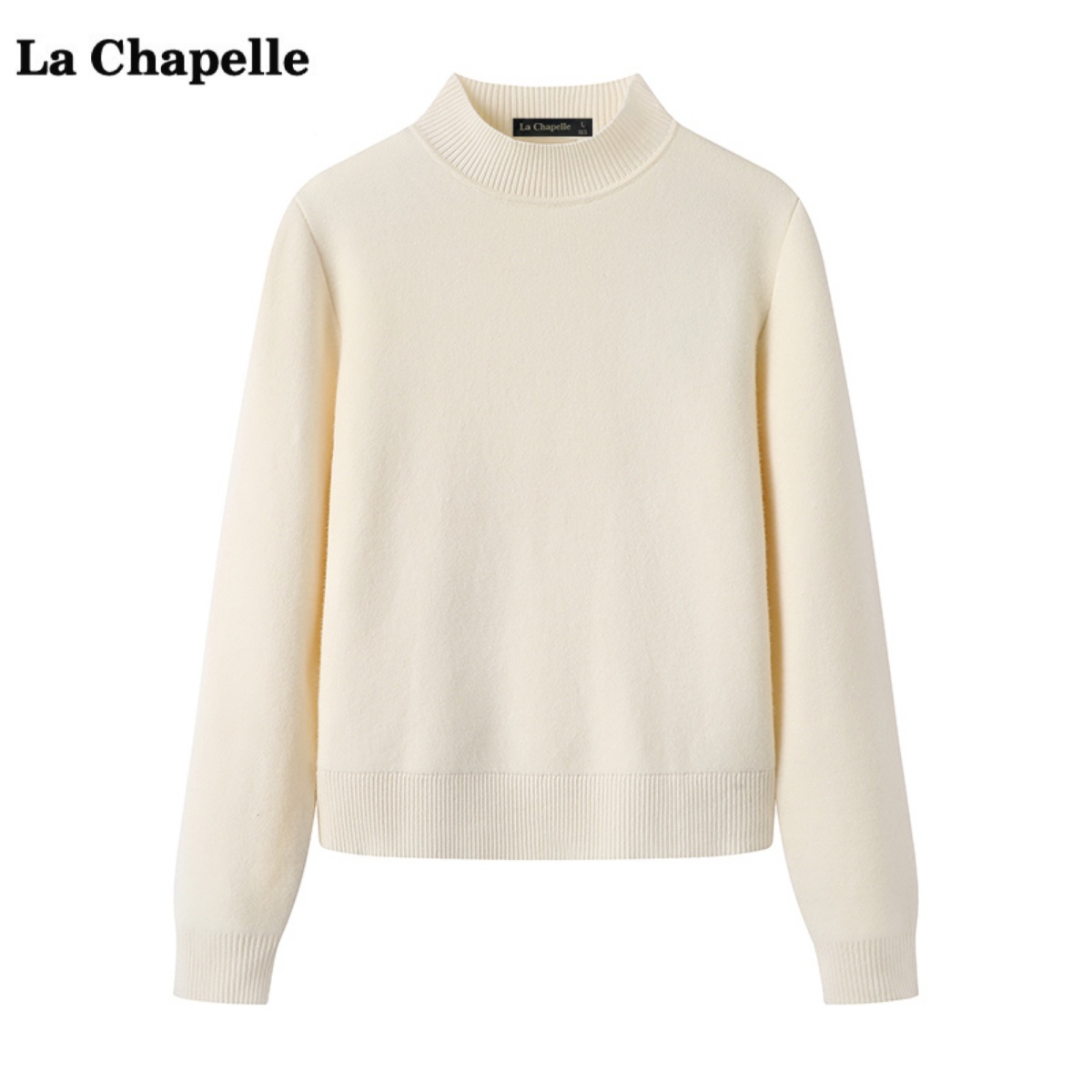 拉夏贝尔/La Chapelle半高领针织衫毛衣女冬季新款内搭打底衫上衣