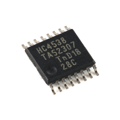 原装 74HC4538PW-Q100,11 TSSOP-16双可触发精密单稳态多谐振荡器
