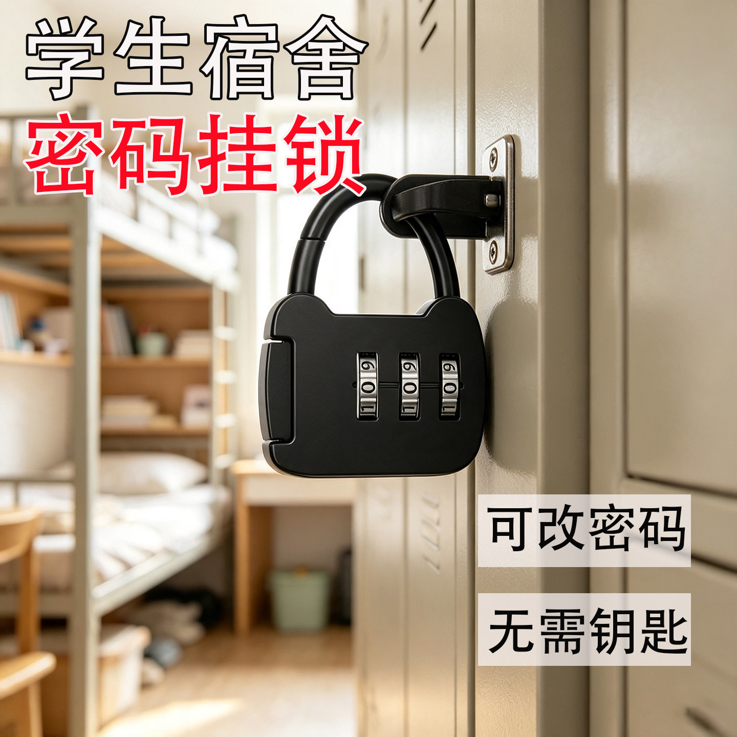迷你防水防锈密码挂锁行李箱
