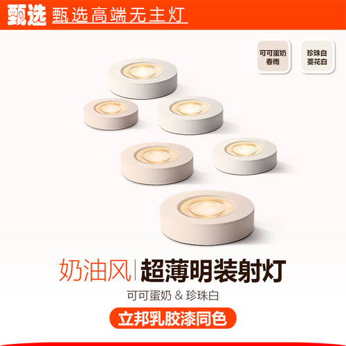小红书推荐乳胶漆同色明装小射灯