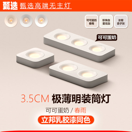 小红书推荐极薄明装斗胆筒射灯