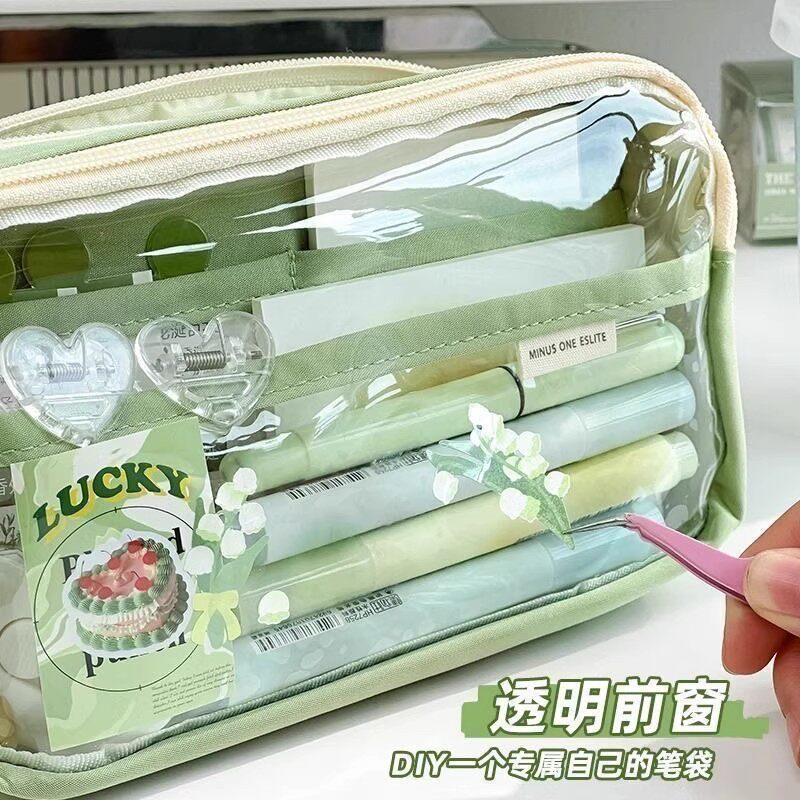 透明笔袋韩国ins高颜值文具盒高