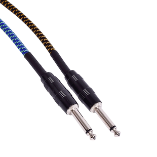 Kirlin科林编织布降噪连接线3/6/10米木电吉他线民谣电箱音箱线