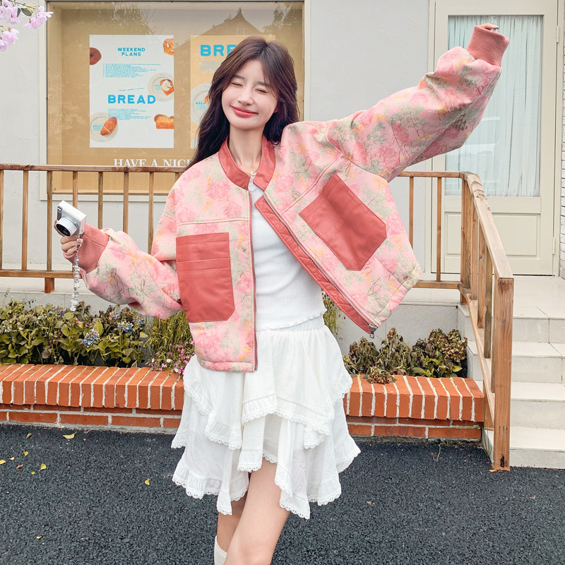 【26春新款】印花Pu外套C155-8813-P165控258,女装套装/套裙,2C155
