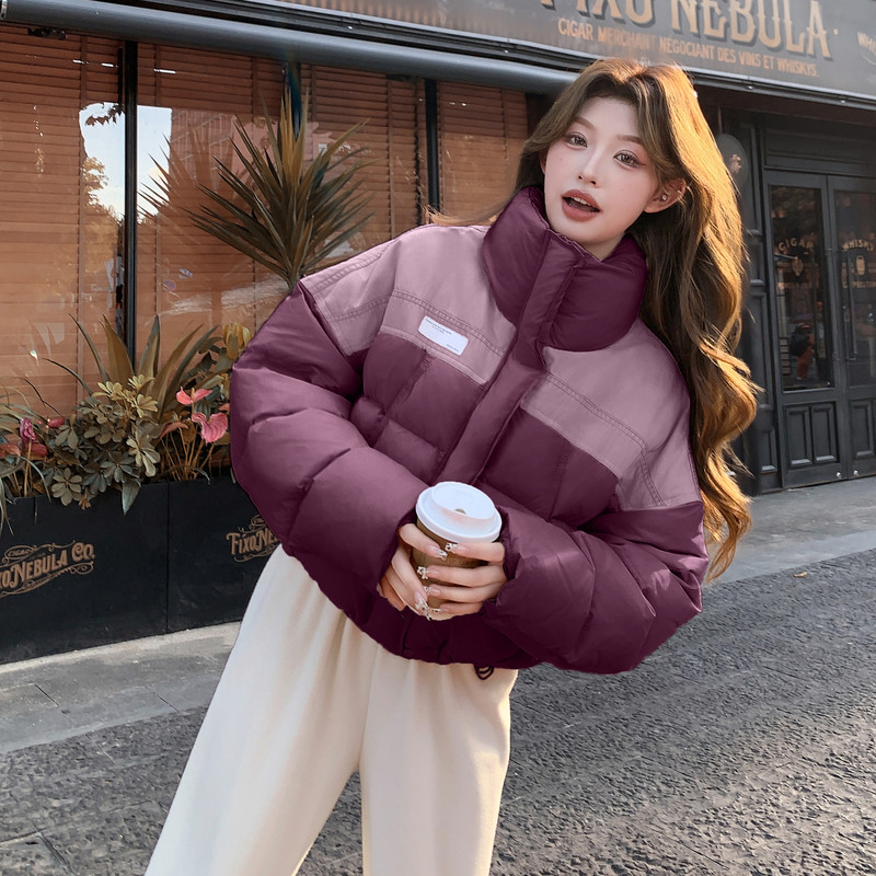 【大货】水洗牛仔拼接50绒羽绒服C155-988-P265控398,女装套装/套裙,2C155