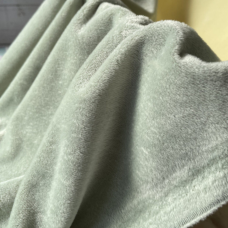 短毛绒单面绒水晶绒布料手感软糯