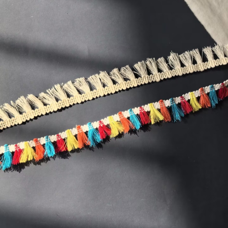 1米包邮四色毛须扫把吊穗流苏花边手工DIY花边辅料涤纶布艺花边