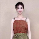 夏棉绸吊带背心女内搭外穿打底衫 休闲 无袖 上衣宽松大码