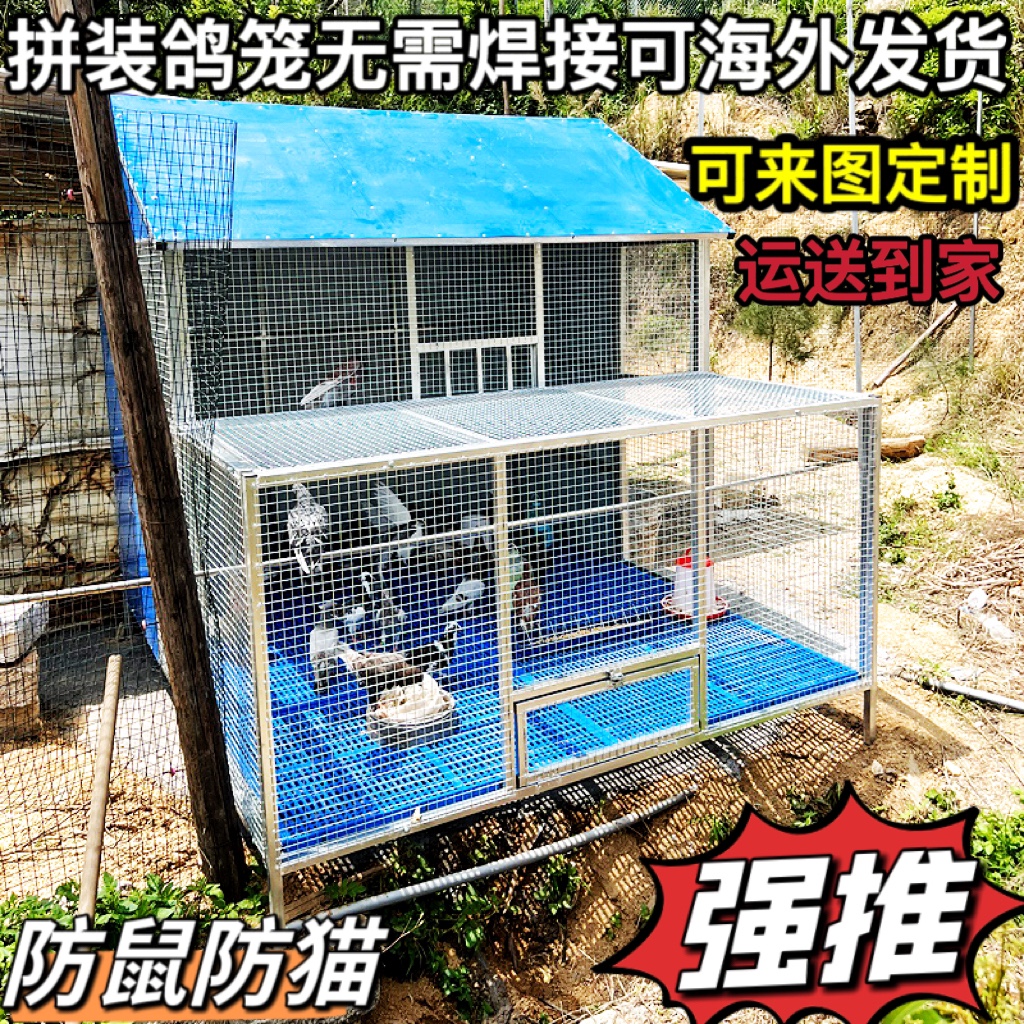 拼装鸽笼鸽棚鸽子养殖专用笼繁殖鸡鸽子笼子大号户外放飞笼配对笼