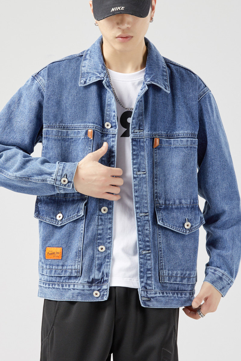 JK150-P60秋冬新品主推潮流青少年时尚男士牛仔外套无影墙模特图,男装夹克,星座224-3