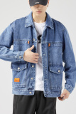 JK150-P60秋冬新品主推潮流青少年时尚男士牛仔外套无影墙模特图，男装夹克，星座224-3