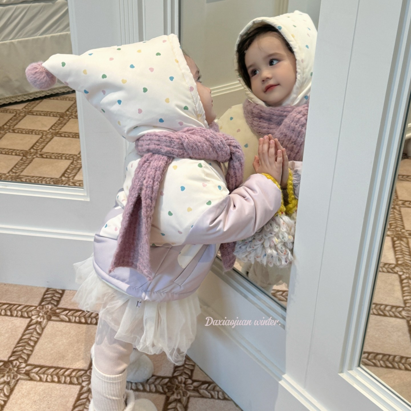 大小卷女童拼色连帽棉服外套秋冬2025新款宝宝冬装儿童加厚棉衣,童装/婴儿装/亲子装,棉袄/棉服,淘宝优惠券,粉丝福利购,淘宝优惠卷