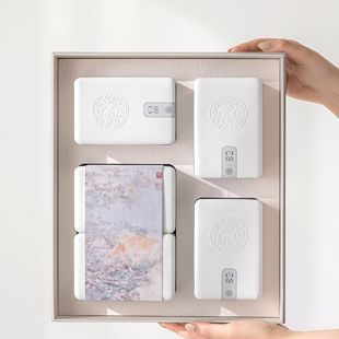 汇丰包装觅彩2025茶叶包装盒空礼盒白茶半斤装春茶安吉白茶礼品盒