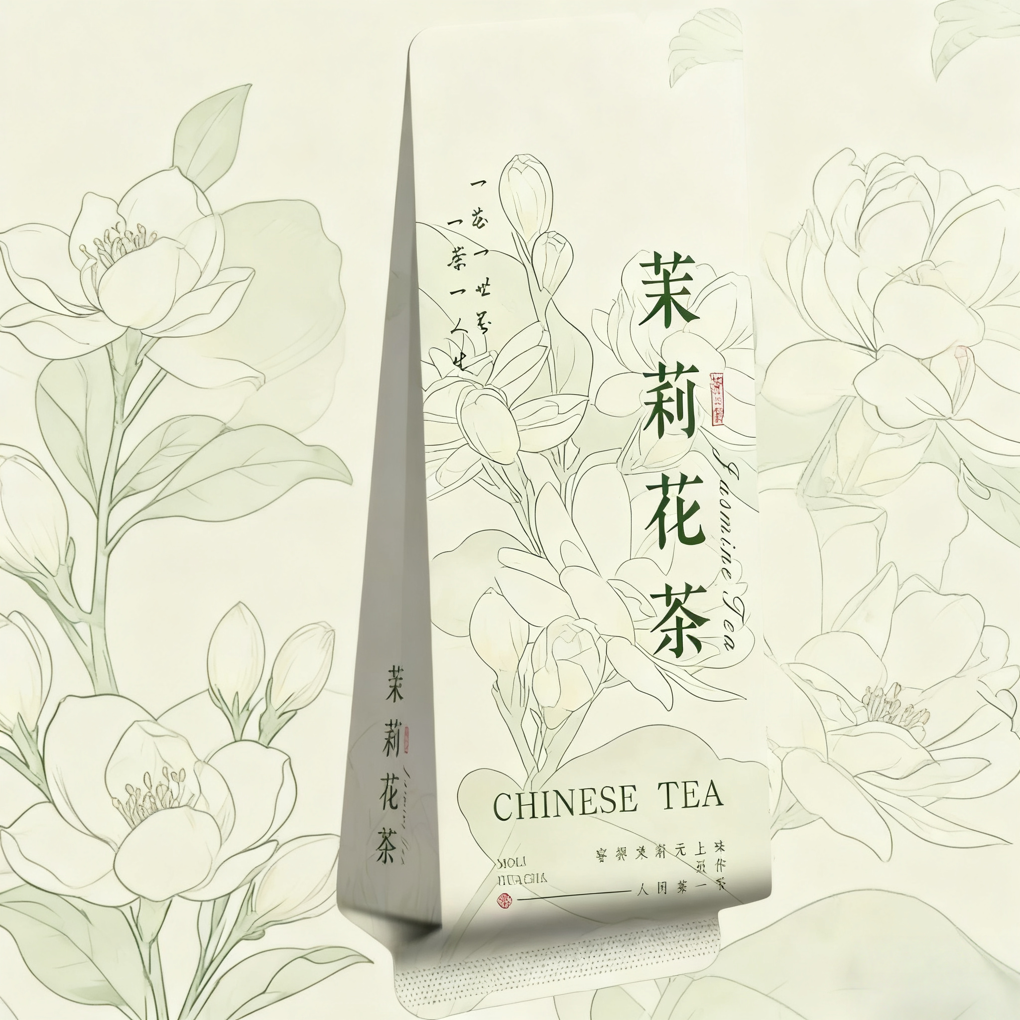 新款茶叶包装袋铝箔袋独立分装公版茉莉花茶福州茉莉通用小泡袋