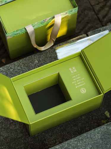 新款明前龙井方包礼盒高档茶叶盒包装碧螺春龙井白茶毛峰通用包装