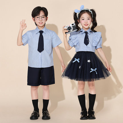 儿童啦啦队演出服比赛服幼儿园毕业照班服套装小学生合唱表演服装