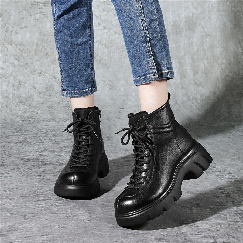 【官网】真皮款加绒不累脚高跟鞋