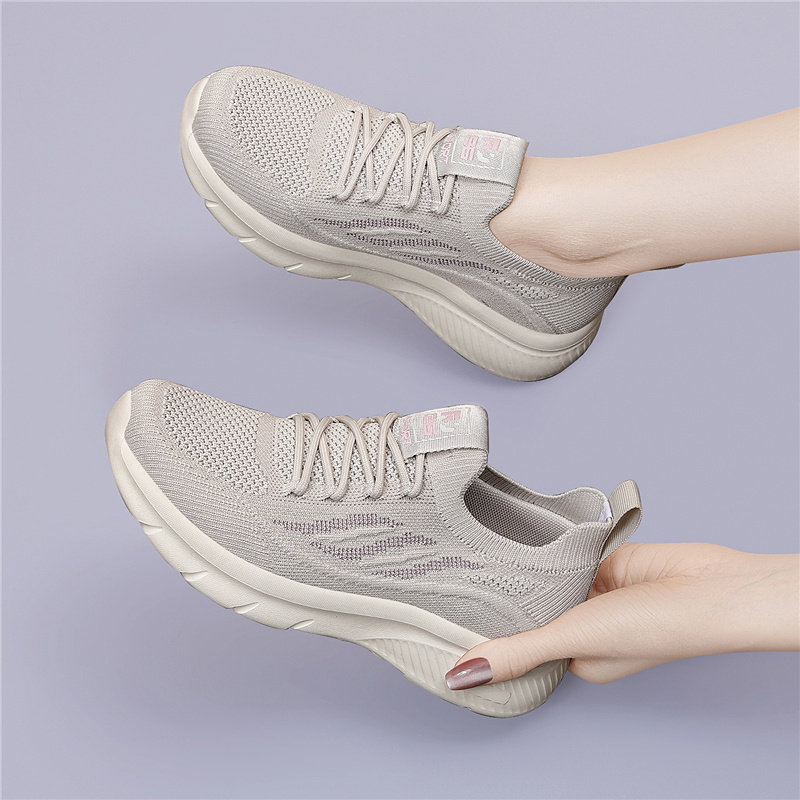 软底轻便健步鞋女2026春秋季新款显脚小防滑休闲运动鞋透气旅游鞋