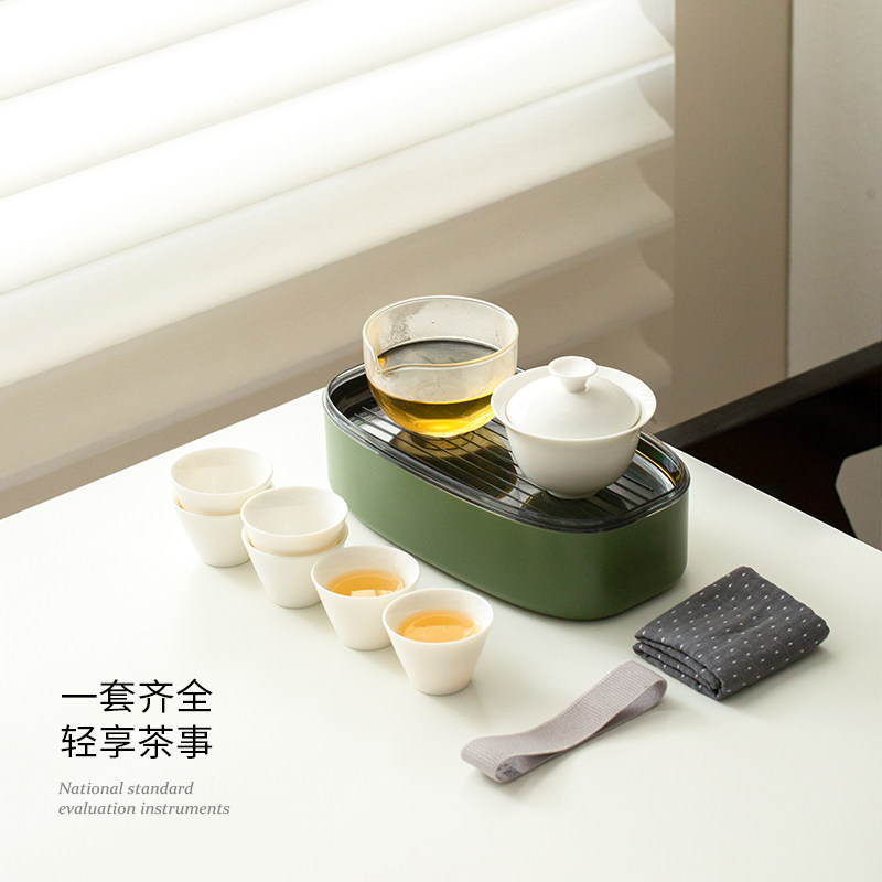 陶瓷快客杯户外旅行便携式功夫茶旅行茶具