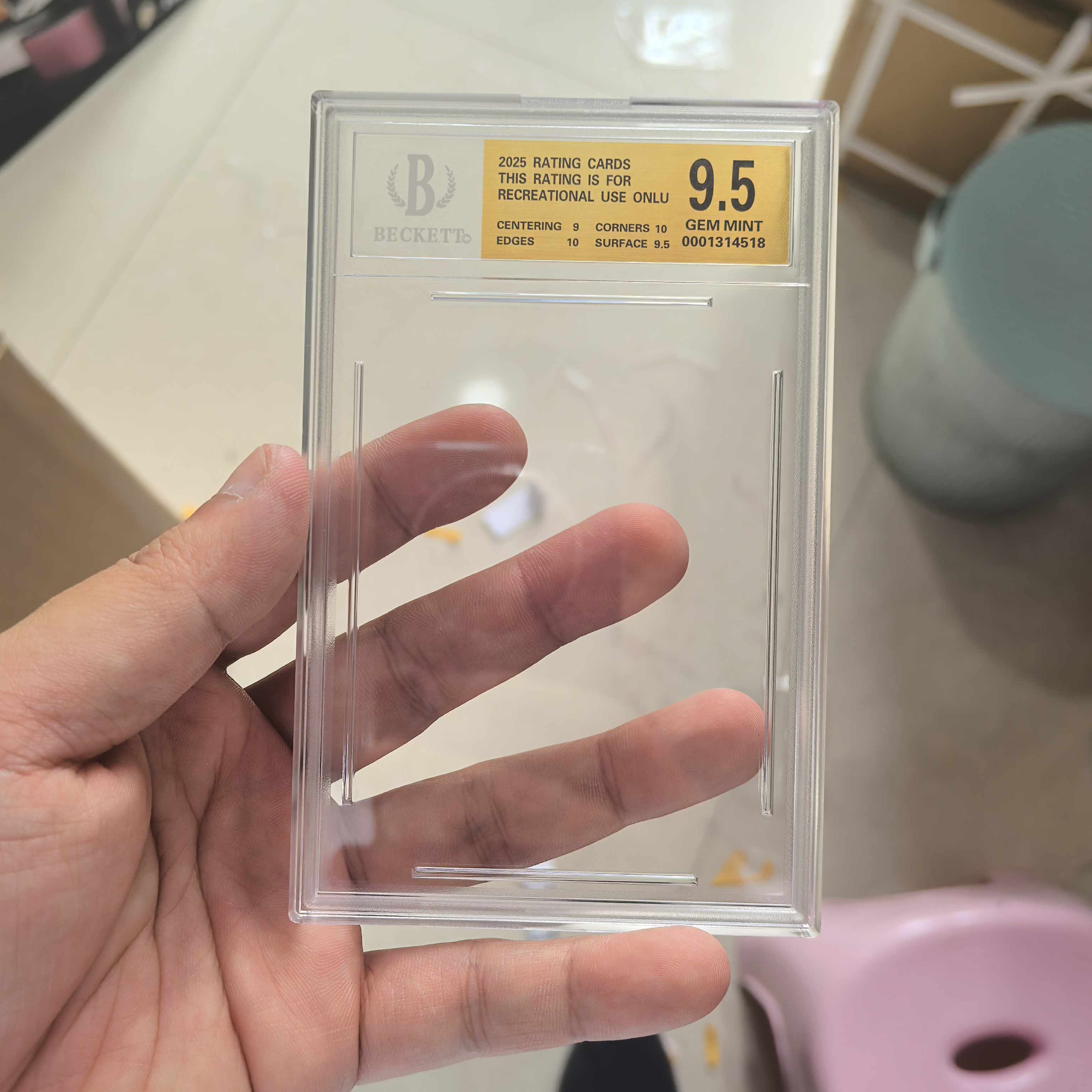 DIY自10分评级bgs透明黑标金标银标 PSA卡标透明 ccg透明金标卡牌