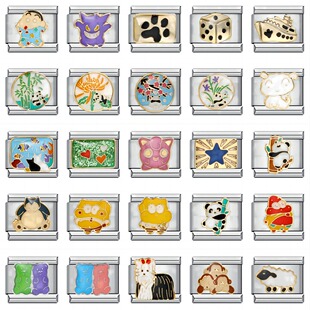 小动物卡通钛钢镀金滴油DIY意大利模块手链 Italian charm