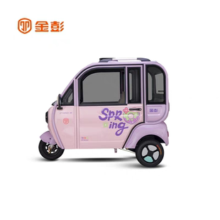金彭电动三轮车带篷全封闭成人老人接送孩子代步车电瓶车