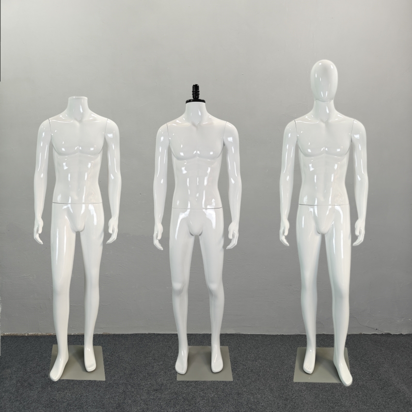 男服装展示模特道具假人体全身男站模橱窗亮白烤漆男模多省包邮