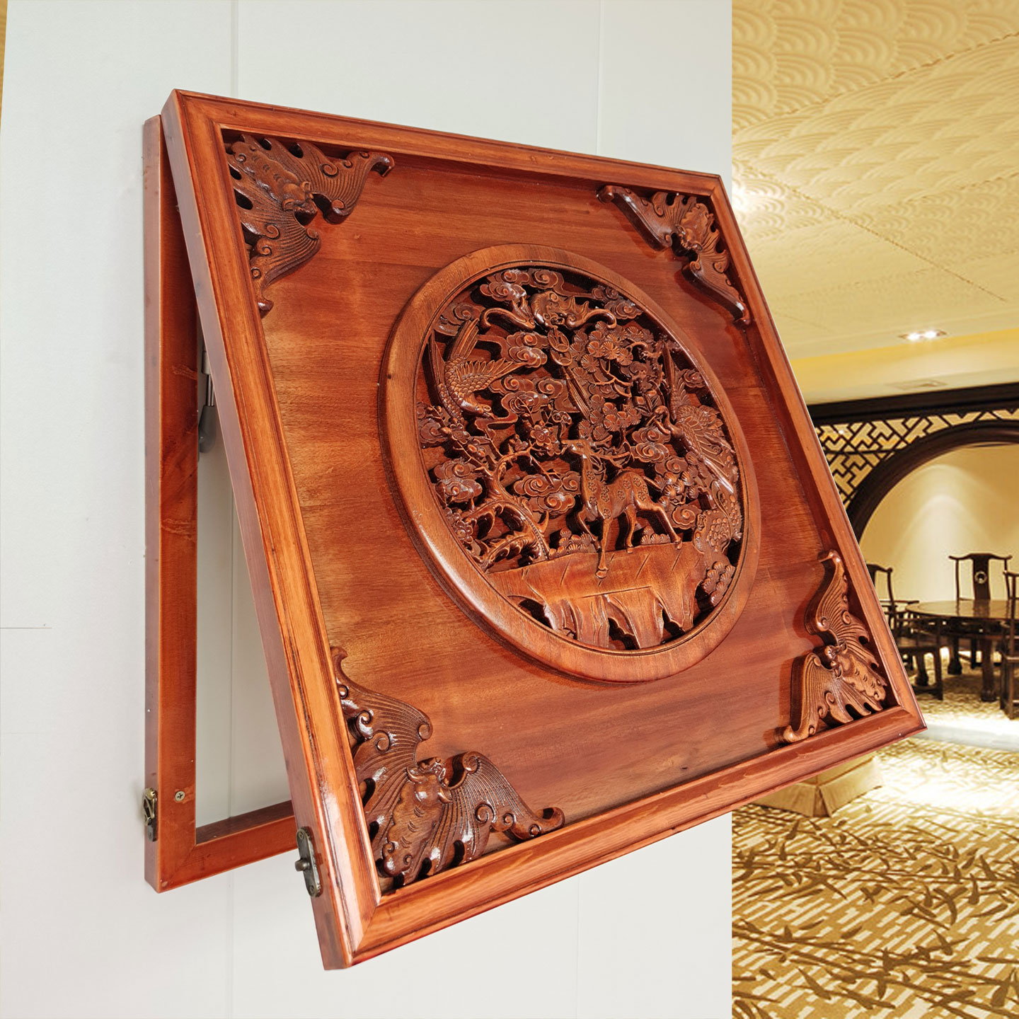 可定制实木电表箱装饰画