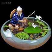 DIY微景观一叶莲浮萍水生植物懒人花盆四季 常青室内净化空气水培